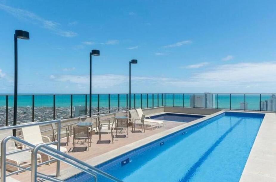 Flat Ao Lado Do Rio Mar No Edf Beach Class Excelsior Por Yolo Recife Exterior foto